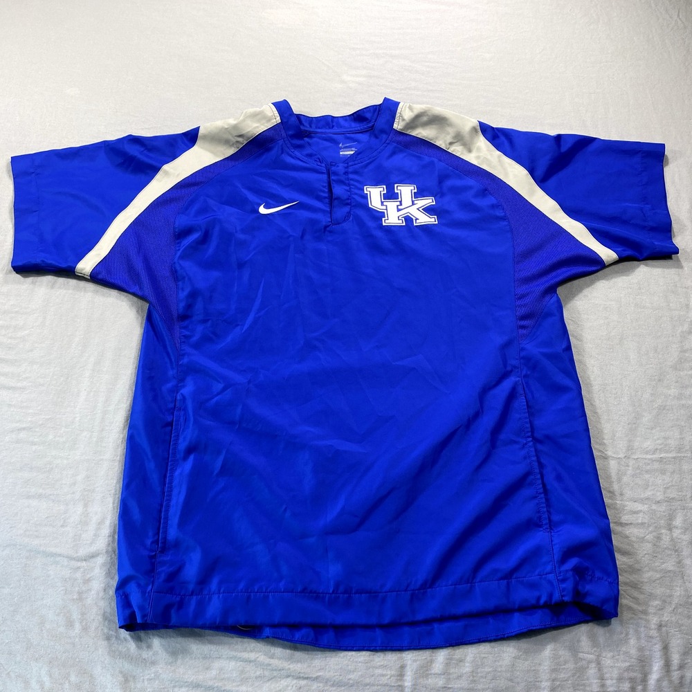 Nike Kentucky Wildcats Windbreaker Jacket Mens Medium Blue Pullover Basketball